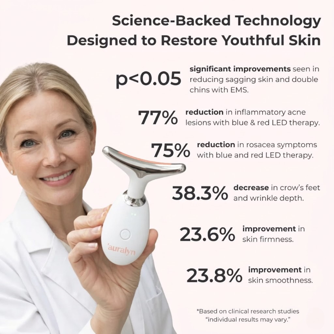 Bye-Bye Wrinkles & Double Chin &Saggy Neck –7-in-1 LED Face Lift & Sculptor