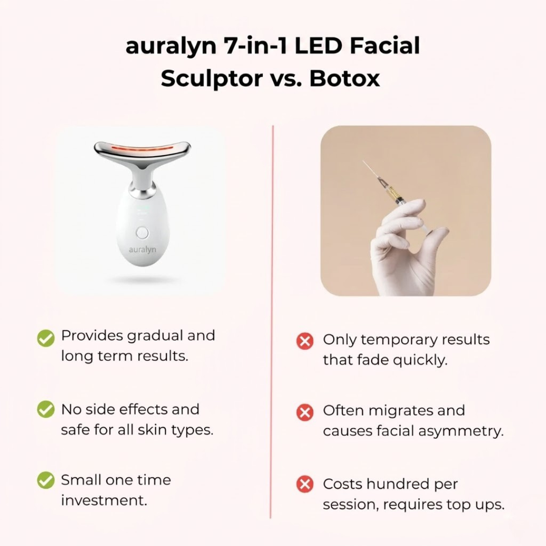 Bye-Bye Wrinkles & Double Chin &Saggy Neck –7-in-1 LED Face Lift & Sculptor