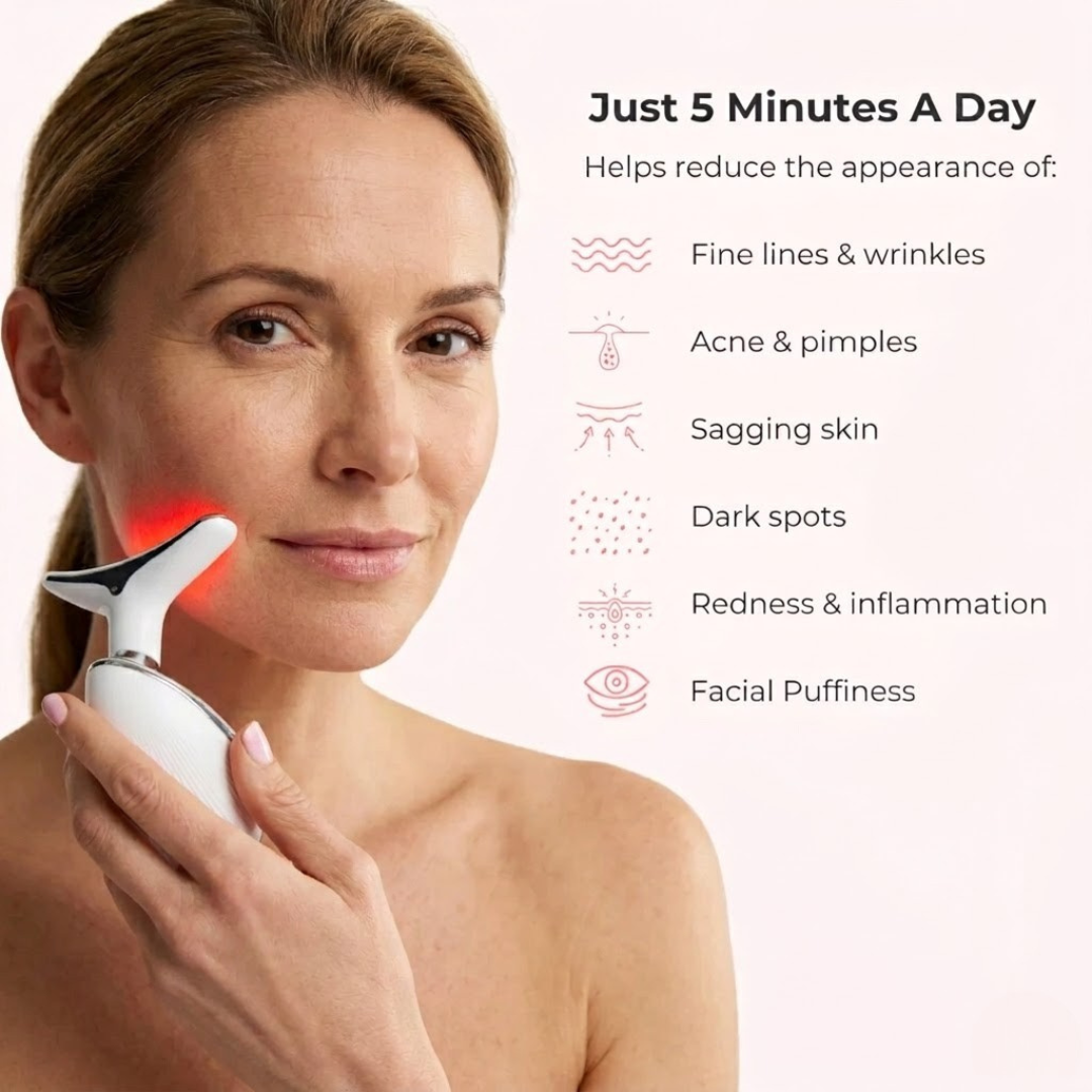 Bye-Bye Wrinkles & Double Chin &Saggy Neck –7-in-1 LED Face Lift & Sculptor
