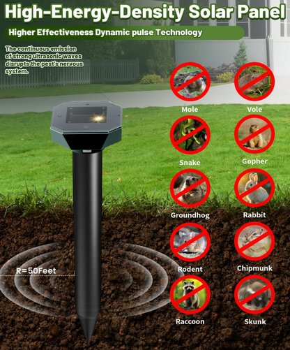 Solar Powered Ultrasonic Pest Repeller for Garden